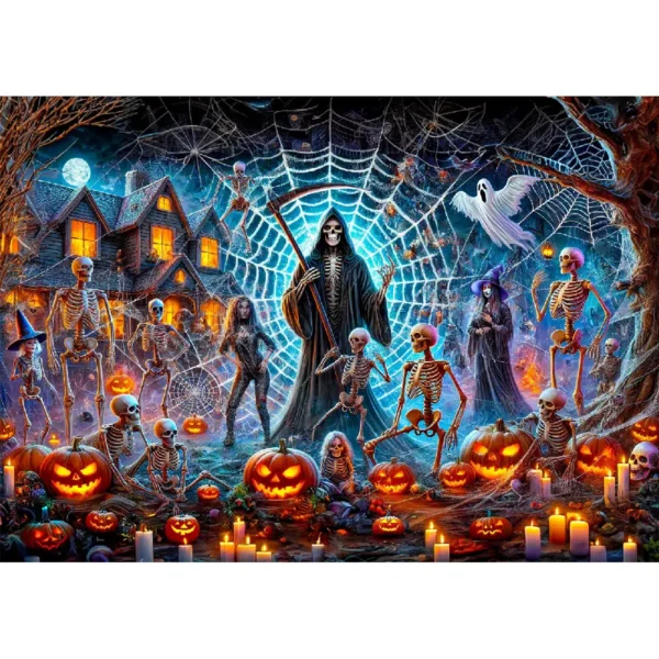 kaszás halloweenja fa puzzle