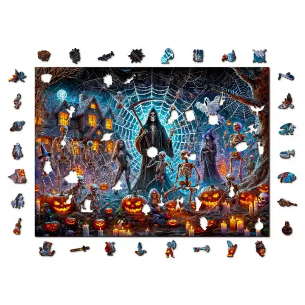 kaszás halloweenja fa puzzle