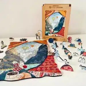 hegyi kilátás fa puzzle