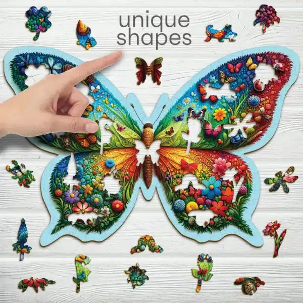 színpompás pillangó fa puzzle