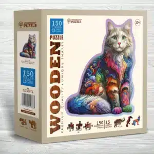 bársonyos macska fa puzzle
