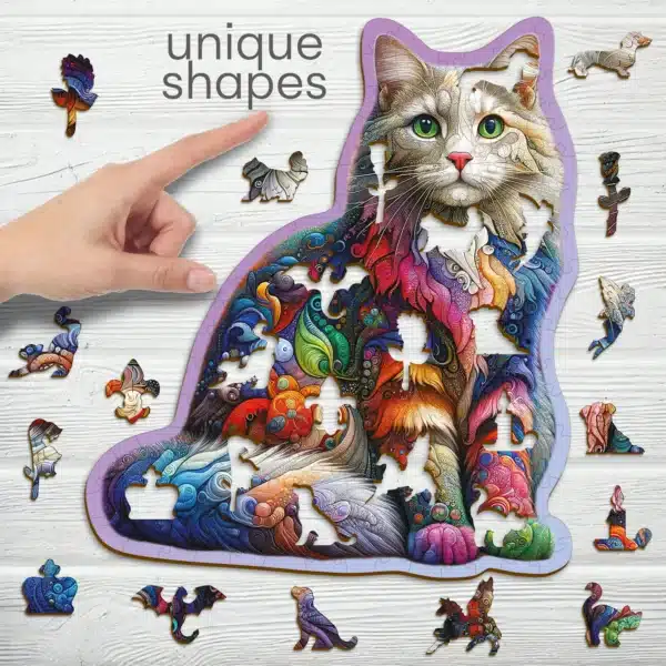 bársonyos macska fa puzzle