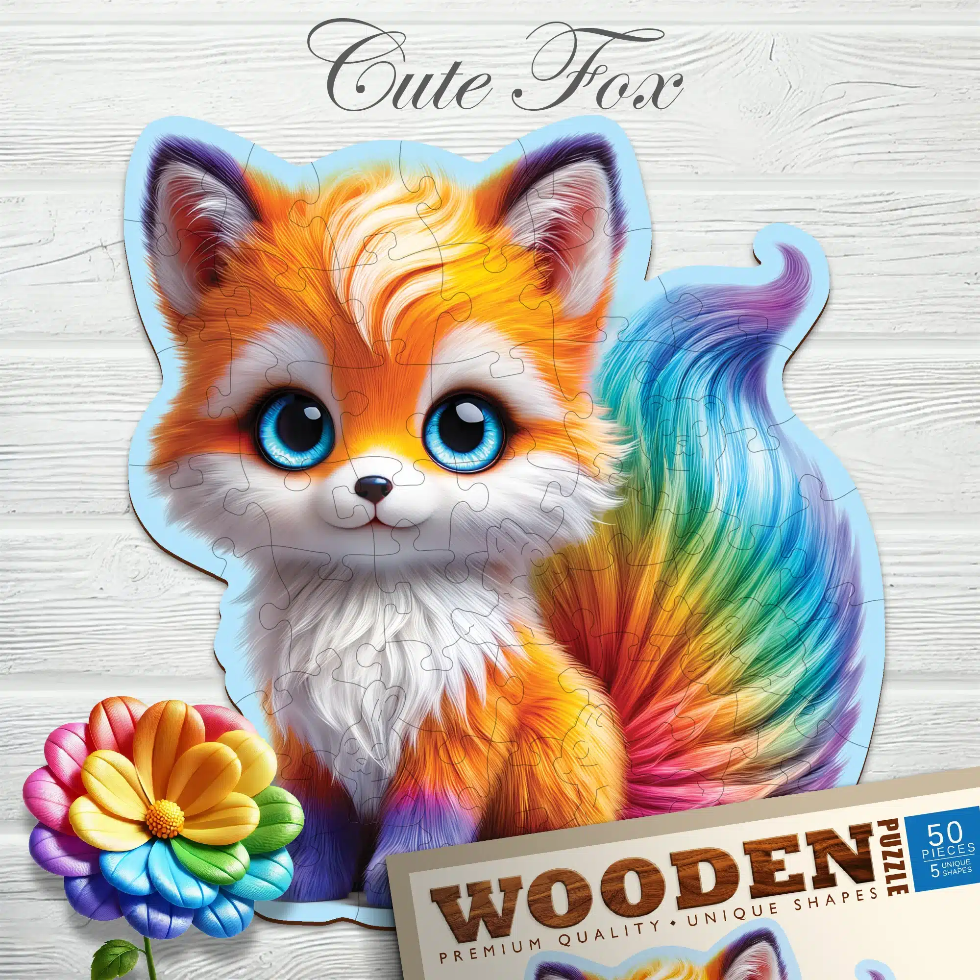 cuki róka fa puzzle