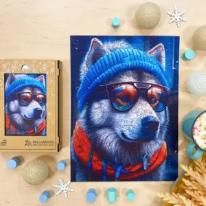 alec, az alszkai malamut fa puzzle