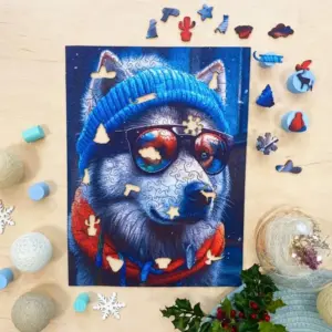 alec, az alszkai malamut fa puzzle