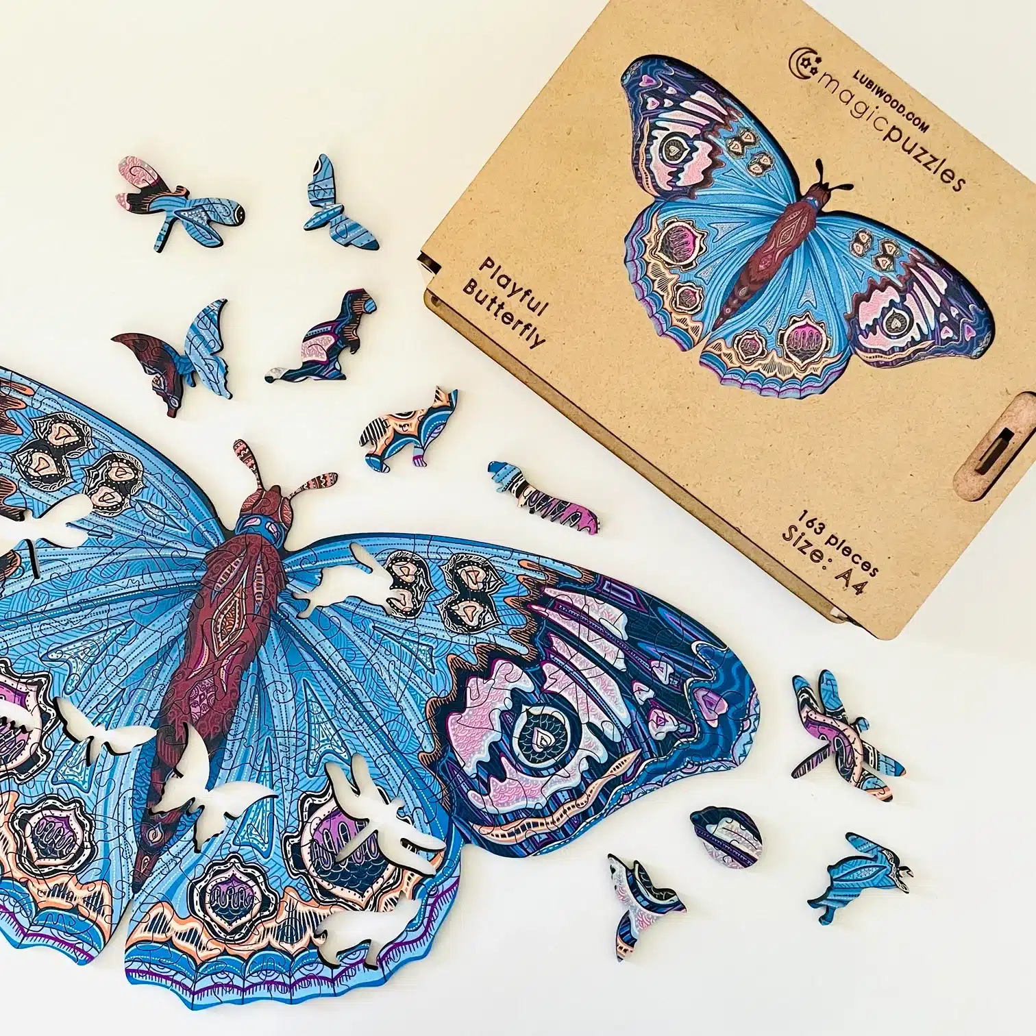 játékos pillangó fa puzzle