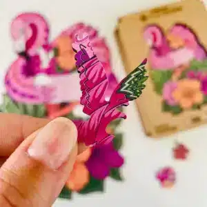 szép flamingó fa puzzle