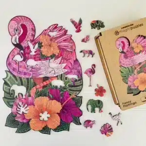szép flamingó fa puzzle