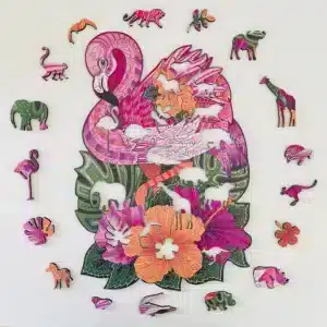 szép flamingó fa puzzle