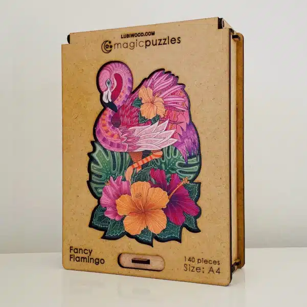 szép flamingó fa puzzle