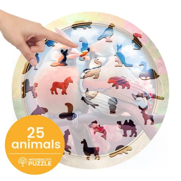 szerelmes madarak fa puzzle