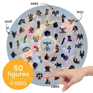 virágos hold fa puzzle