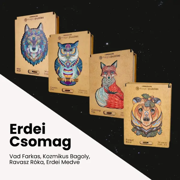 erdei csomag fa puzzle