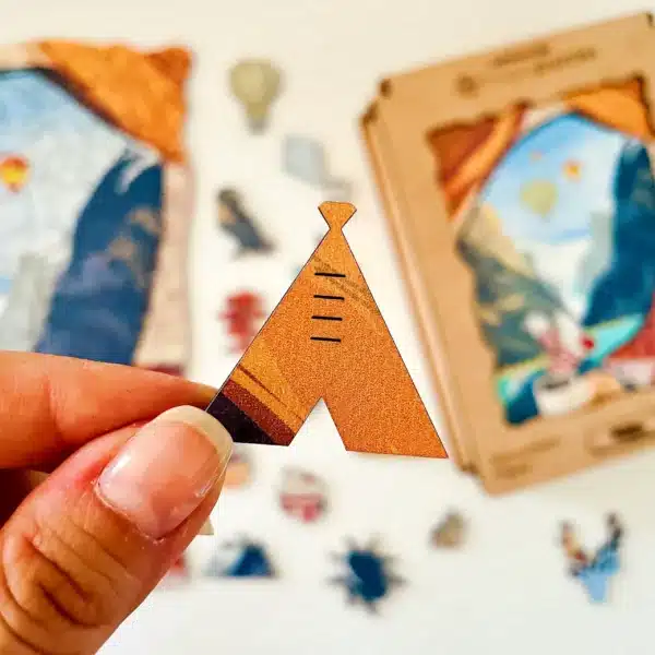 hegyi kilátás fa puzzle