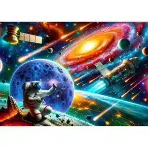 Kozmikus felfedezés fa puzzle