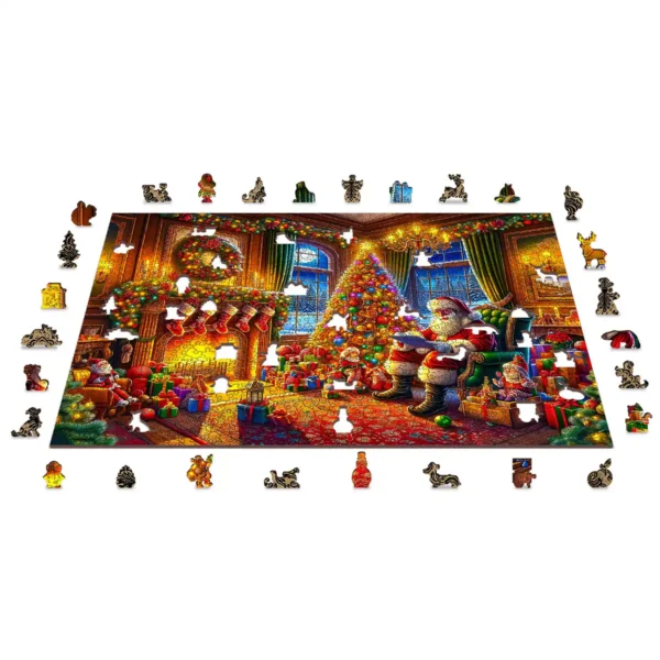 karácsony szenteste mikulás télapó varázsa fa puzzle