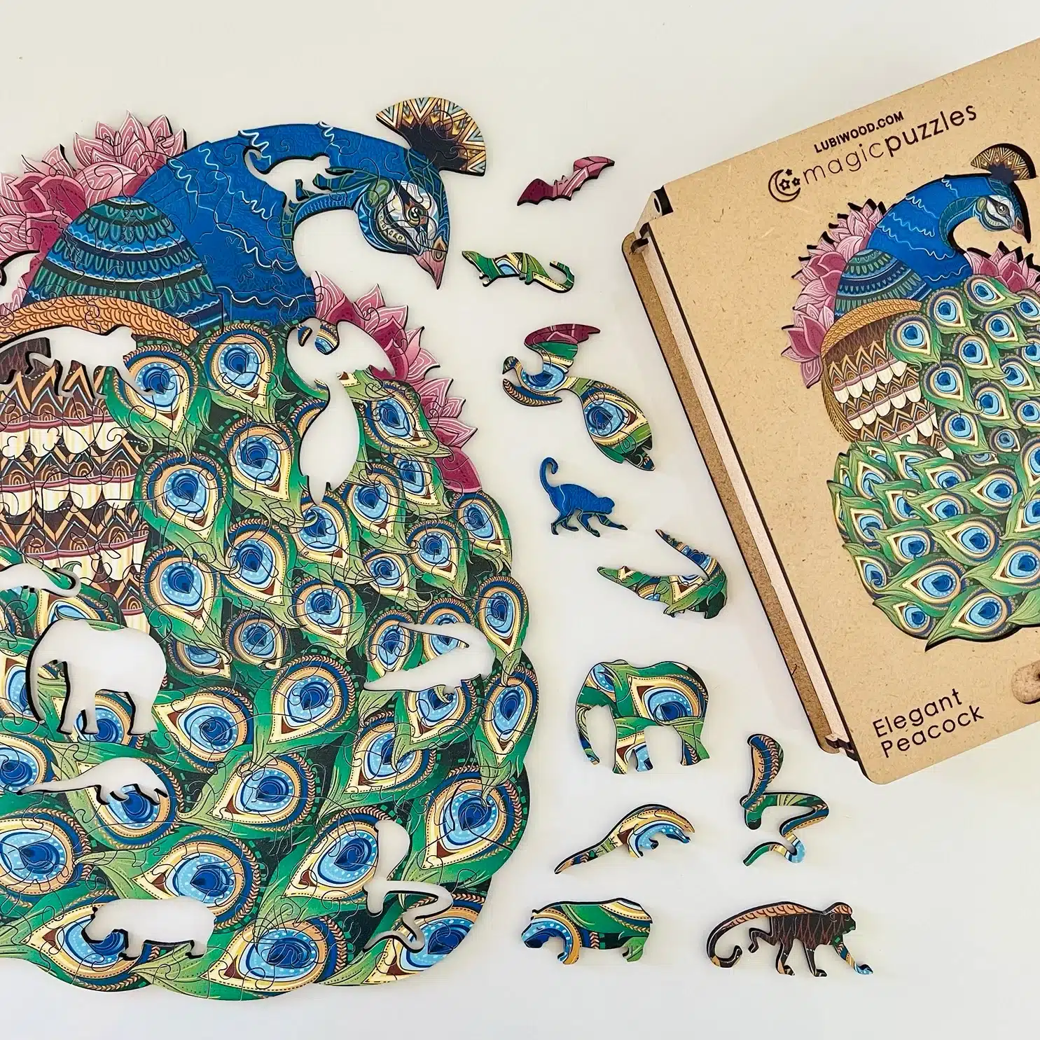Elegáns Páva fa puzzle