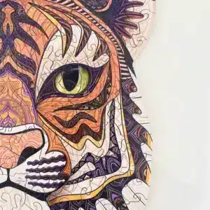 felséges tigris fa puzzle