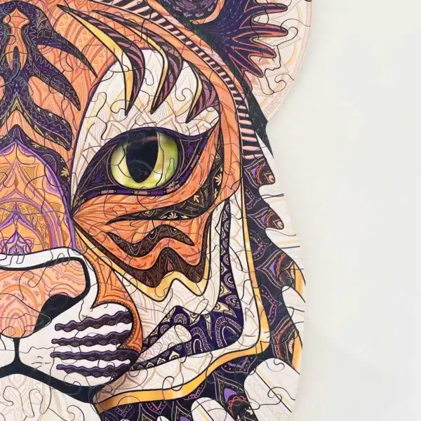 felséges tigris fa puzzle
