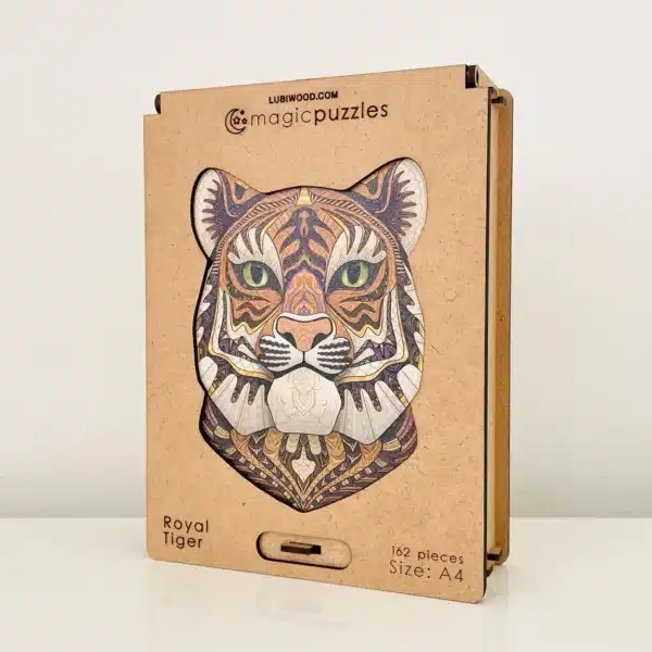 felséges tigris fa puzzle