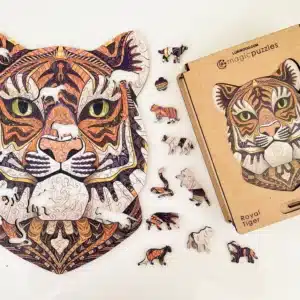 felséges tigris fa puzzle