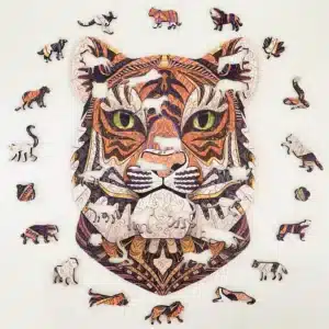 felséges tigris fa puzzle