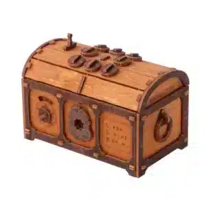 Szabadulószobás kincsesláda 3D fa puzzle 165 db