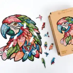 trópusi papagáj fa puzzle