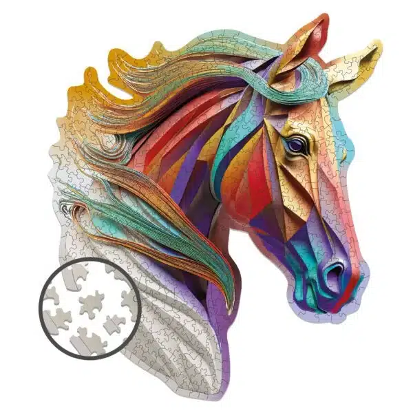 légies ló fa puzzle