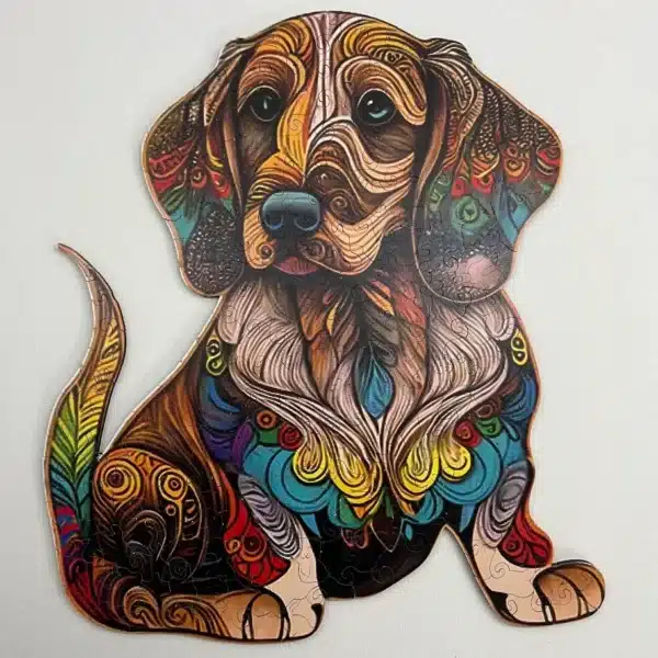 bájos beagle fa puzzle