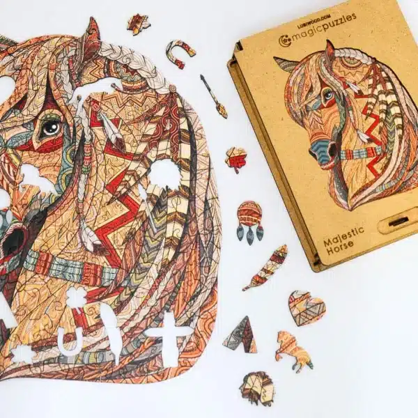 fenséges ló fa puzzle