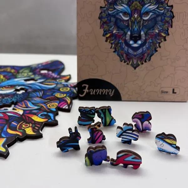 misztikus farkas fa puzzle