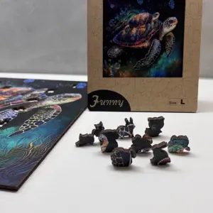 tengeri teknős fa puzzle