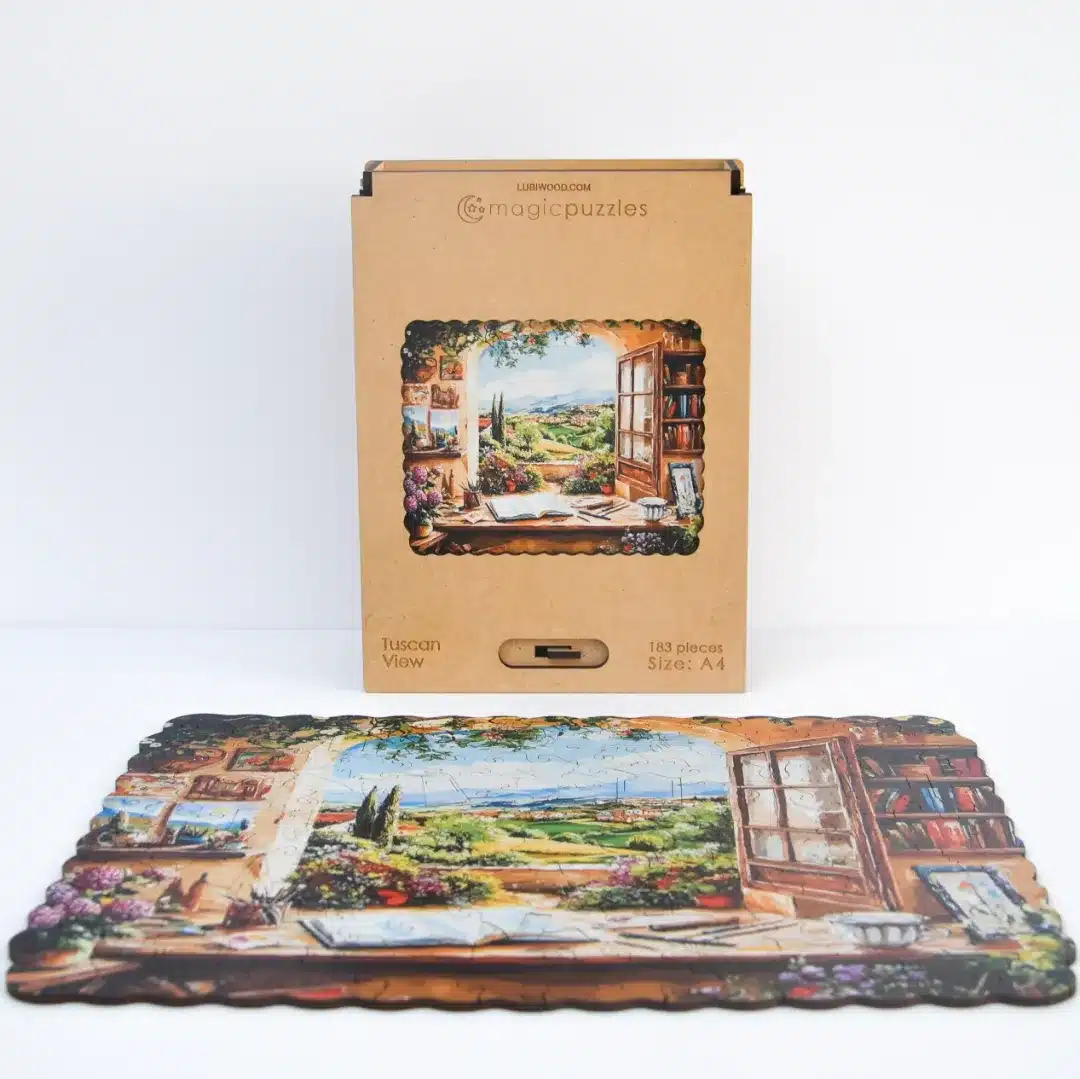 Toszkán kilátás fa puzzle 183 db
