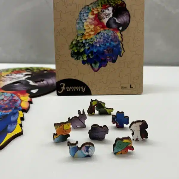 trópusi papagáj fa puzzle