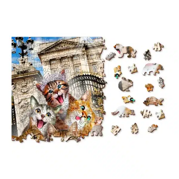 cicák Londonban fa puzzle
