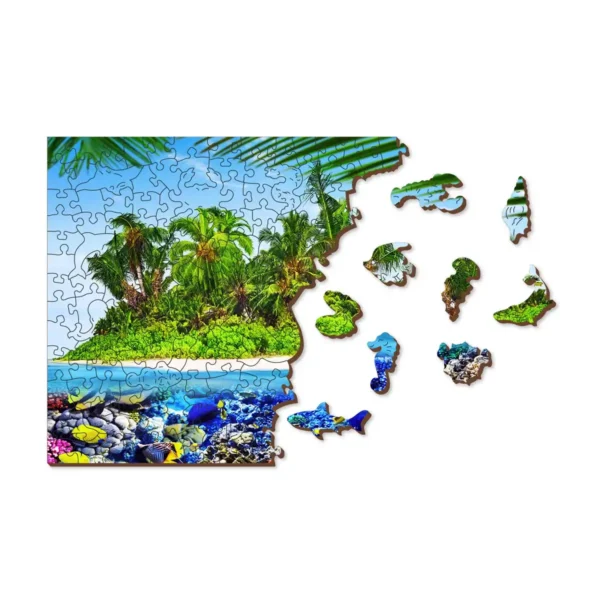 Egzotikus kincses sziget fa puzzle