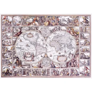 felfedezés kora térkép fa puzzle