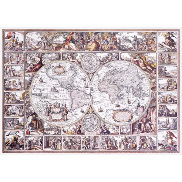 felfedezés kora térkép fa puzzle