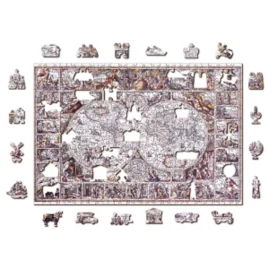 felfedezés kora térkép fa puzzle