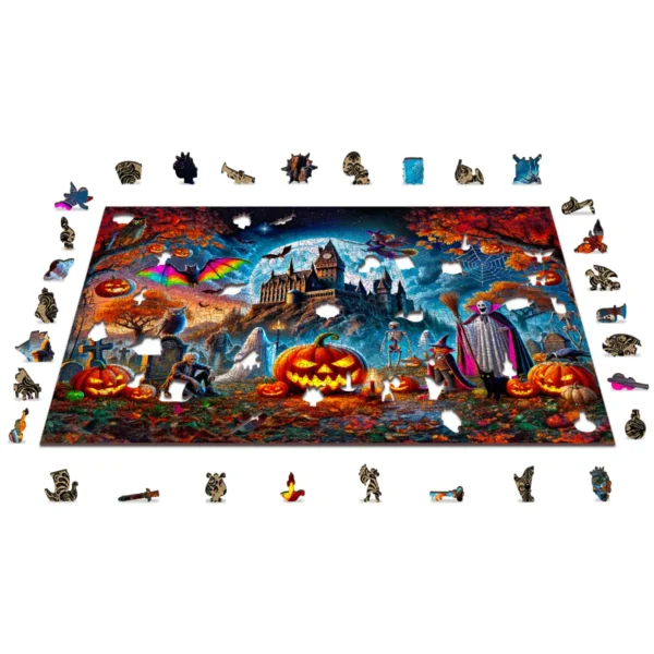 kisérteties tökök éjszaka fa puzzle